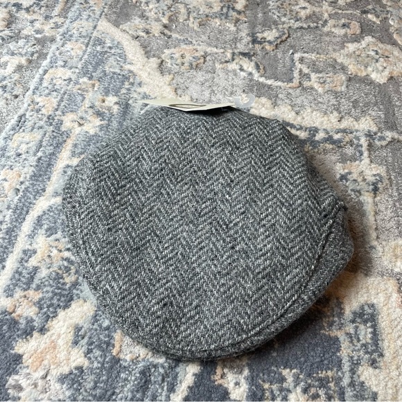 Gray Wool Flat Cap Kids - Picture 6 of 6